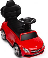 Машинка для катання Caretero (Toyz) Mercedes AMG C63 з батьківською ручкою Red